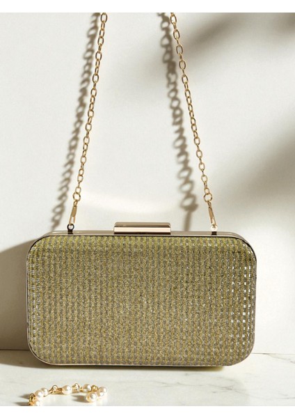 Altın Gold Renk Simli Tel Kırma Kadın Abiye Çanta Düğün Nişan Mezuniyet indirimleri