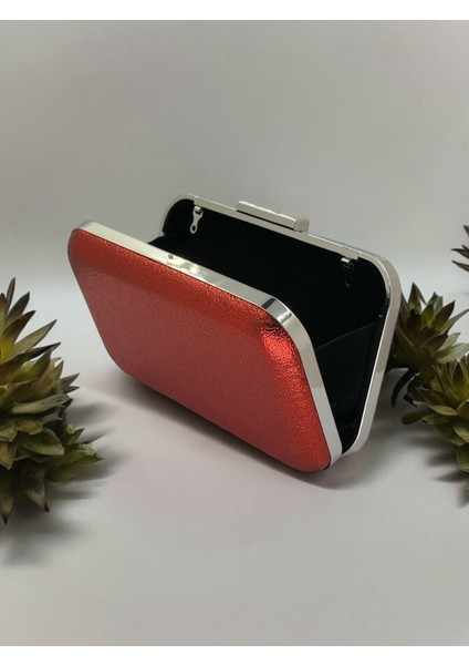 Kırmızı Renk Kristal Desenli Abiye Çanta Gece Çantası Düğün Nişan Portföy modelleri