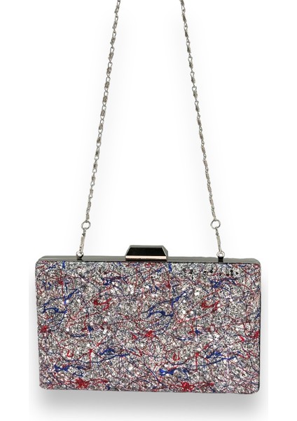 Pul Payet Işlemeli Desenli Renkli Abiye Çanta Gece Çantası Düğün Nişan fırsatları