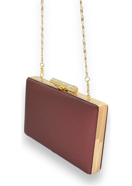 Bordo Renk Çizilmeyen El Izi Yapmayan Mat Saten Abiye Çanta Gece Çantası Portföy Clutch Düğün Nişan fırsatları