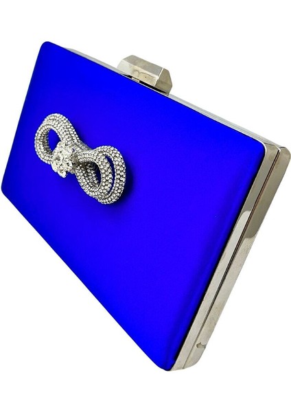 Saks Mavisi Renk Saten Gümüş Kasalı Gümüş Taşlı Abiye Çanta Gece Çantası Düğün Nişan Portföy fiyatları