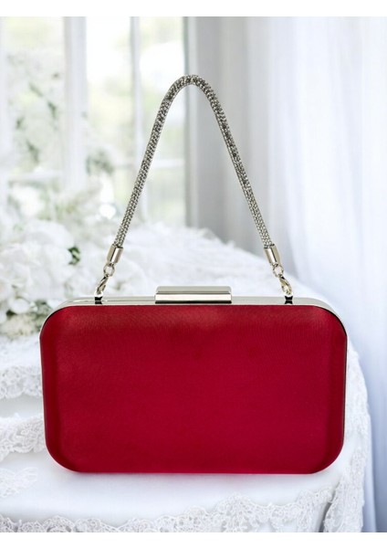 Bordo Kristal Taşlı Saten Taş Saplı Kadın Gece Çantası Abiye Çanta Düğün Nişan Mezuniyet fiyatları