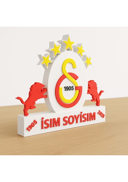 Galatasaray Temalı Kişiye Özel Masa İsimliği – Taraftar Dekoratif Hediye modelleri