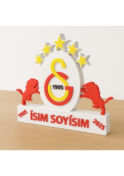 Galatasaray Temalı Kişiye Özel Masa İsimliği – Taraftar Dekoratif Hediye fırsatları