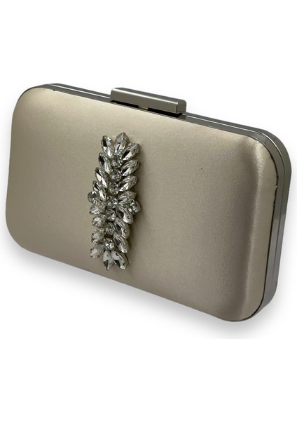 Ten Nude Renk Saten Gümüş Kasalı Gümüş Taşlı Abiye Çanta Gece Çantası Düğün Nişan Portföy fiyatları