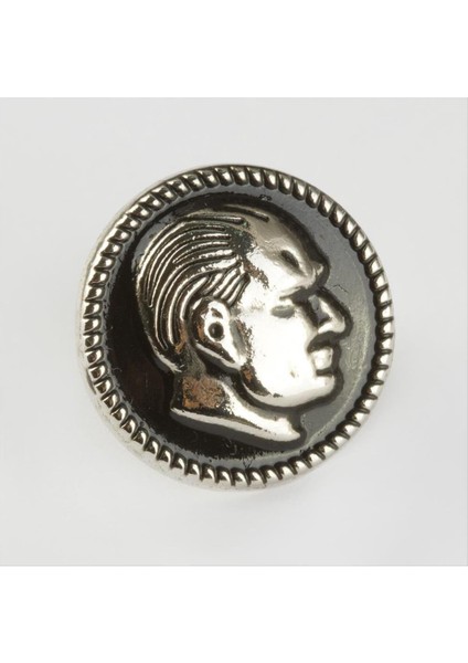 shop Atatürk Yaka Rozet-Gümüş Rengi