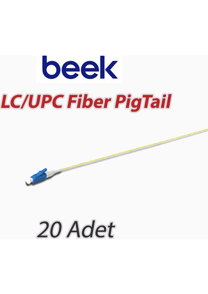 Lc/upc Fiber Pigtail, 20 Adet 1 Metre - 9/125 Μ, Singlemode, 0.9mm Simplex, Os2, Lszh