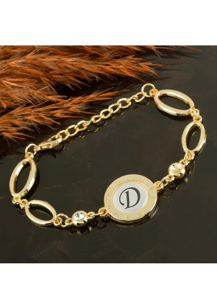 shop Harfli Yeni Sezon Metal Taşlı Bileklik-D