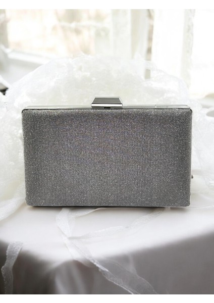 Antrasit Gri Platin Renk Taş Sim Dökülmeyen Sim Kadın Abiye Çanta Düğün Nişan Mezuniyet fiyatları