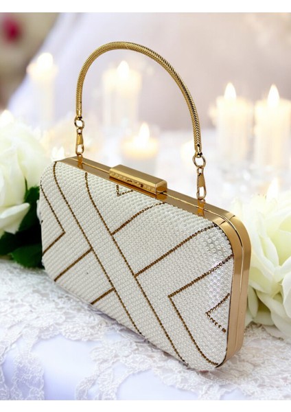 Sedef Ekru Porselen Inci Taşlı Kadın Abiye Çanta Düğün Nişan Mezuniyet fiyatları