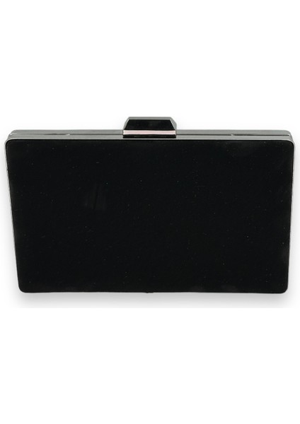 Siyah Renk Süet Abiye Çanta Gece Çantası Kına Düğün Nişan Balo Davet