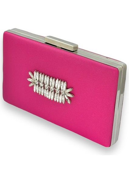 Pembe Renk Çizilmeyen Saten Gümüş Taşlı Abiye Çanta Düğün Nişan Çantası fiyatları