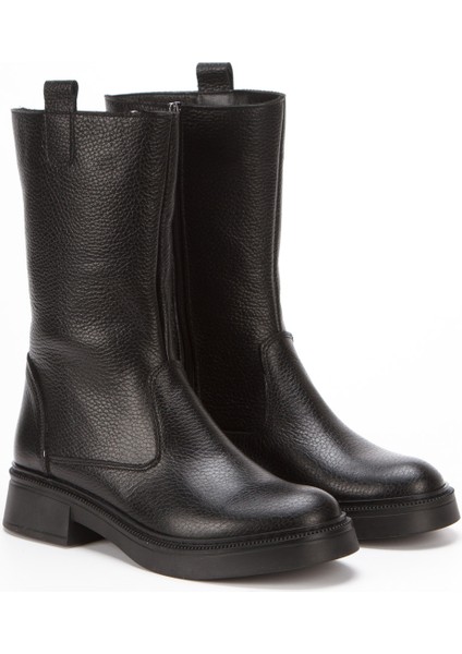 Hakiki Deri Bot Fermuarlı Kadın Çizme Uzun Tırtıklı Taban Tokalı Uzun Deri Çizme fırsatları