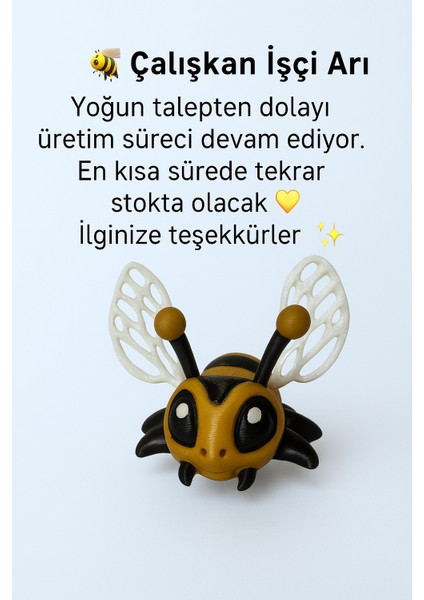 Çocuklar Için Işçi Arı Oyuncağı | Hareketli Kanatlı 3D Figür | Lisanslı indirimleri