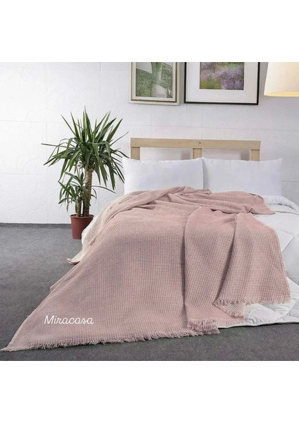 Pamuklu Şal Pike ve Yatak Örtüsü 200X230