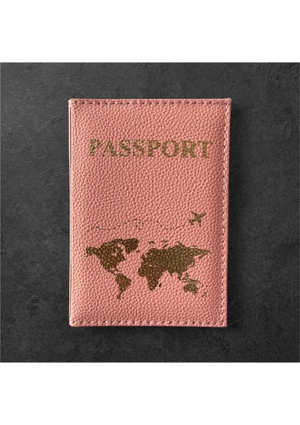 Pembe Pasaport/ruhsat/cüzdan Kılıfı