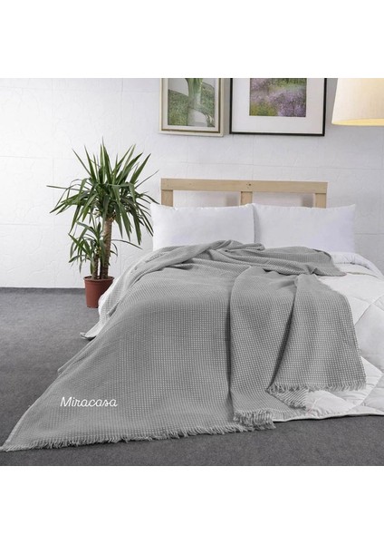 Pamuklu Şal Pike ve Yatak Örtüsü 200X230