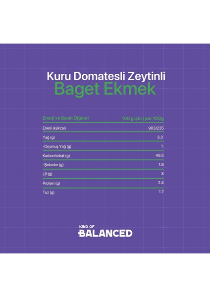 Glütensiz Kuru Domatesli Zeytinli Baget Ekmek 2 Adet x 150 gr modelleri