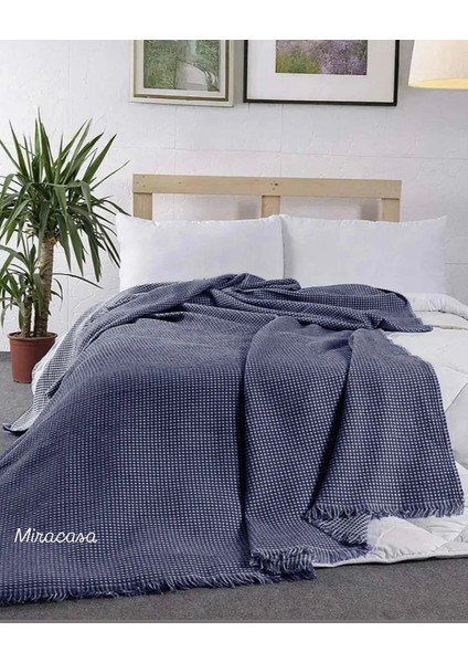 Pamuklu Şal Pike ve Yatak Örtüsü 200X230