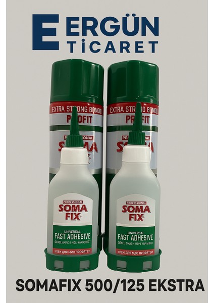 2 Adet Hızlı Yapıştırıcı Ekstra Büyük Boy Set 500ML+125ML