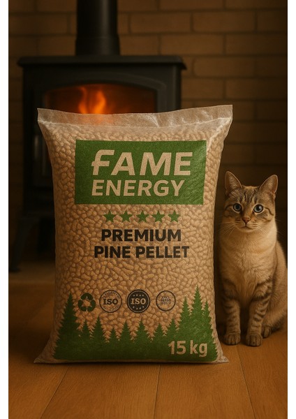 ÇAM PELETİ YAKITI %100 ÇAM 6mm PREMIUM