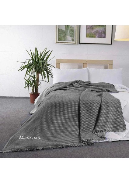 Pamuklu Şal Pike ve Yatak Örtüsü 200X230