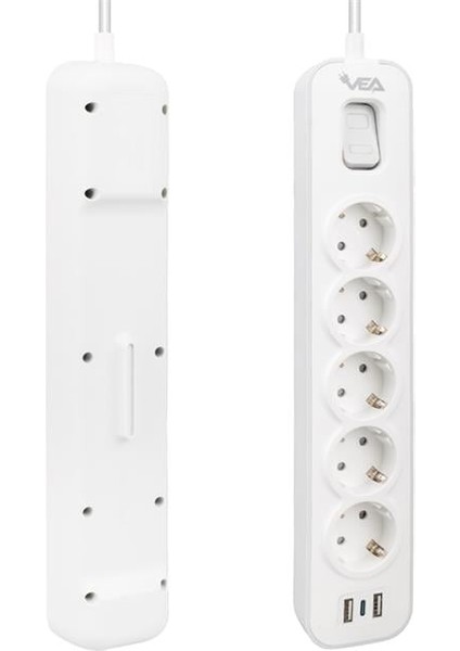 VE-NOVA105U A Class 5'li 2 Usb'li Anahtarlı 1.5 Metre Akım Korumalı Priz fiyatları