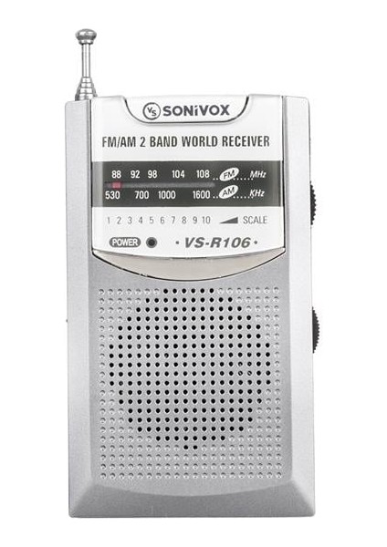 VS-R106 Analog Radyo Gri Renk