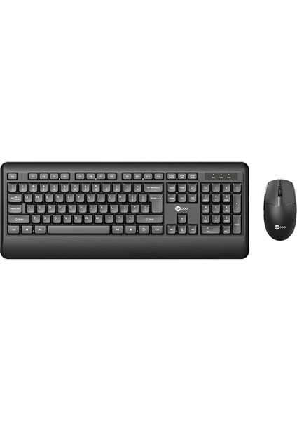 Lenovo Lecoo KW202 Kablosuz Q Klavye - Mouse Set Siyah