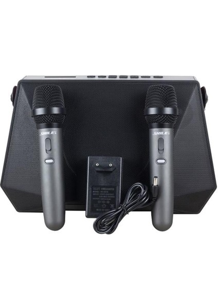 SL-3A Iki El Mikrofonlu Kumandalı Usb/sd/bt Portatif Hoparlör