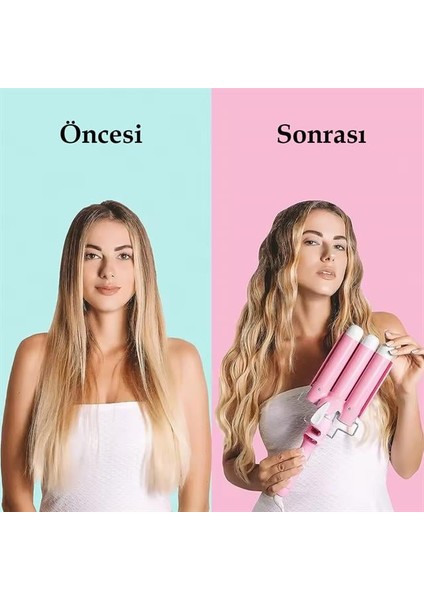 T-0042 Triple Su Dalgası Profesyonel Saç Şekillendirici Maşası fırsatları