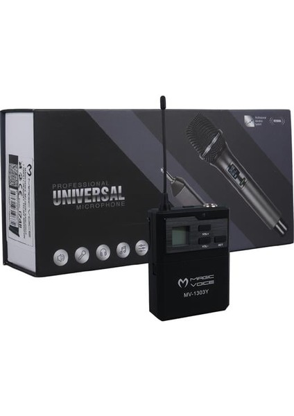 MV-1303Y Uhf 1 Yaka + 1 Headset Kablosuz Profesyonel Telsiz Mikrofon fiyatları
