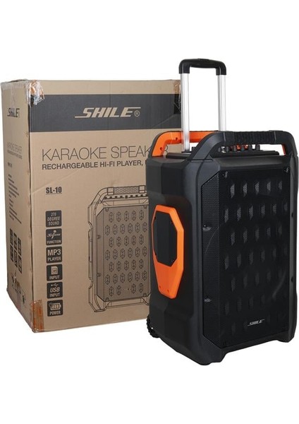 Sl-10 120 Watt Taşınabilir Seyyar Amfi Hoparlör Kablosuz 1 El + 1 Yaka Mikrofonlu Kumandalı Usb+Sd+Bt indirimleri