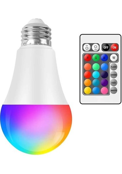 AL-LL9RGB 9 Watt Kumandalı 800 Lumen Rgb Işık E27 LED Ampul