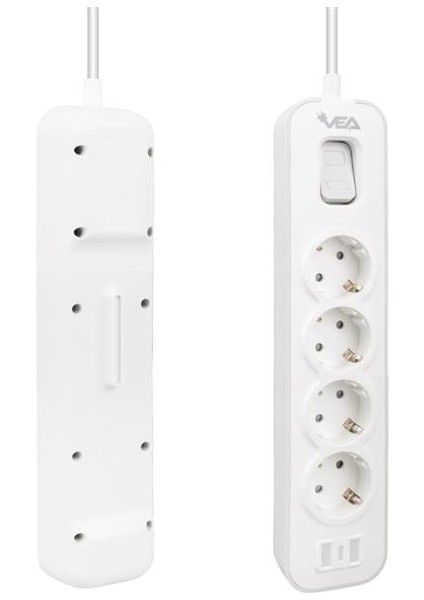 VE-NOVA104 A Class 4'lü Anahtarlı 1.5 Metre Grup Priz fiyatları