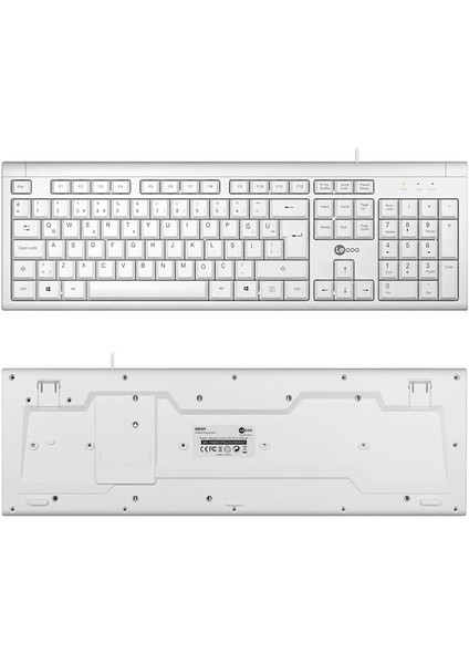 Lenovo Lecoo KB101 USB Kablolu Beyaz Türkçe Q Klavye