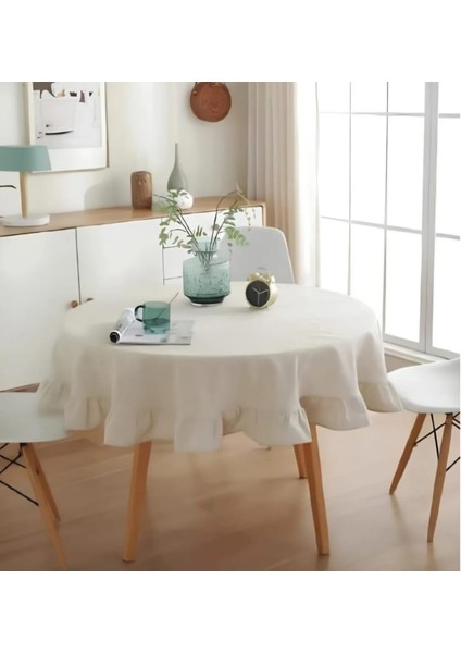 Yuvarlak Fırfırlı Masa Örtüsü fiyatları