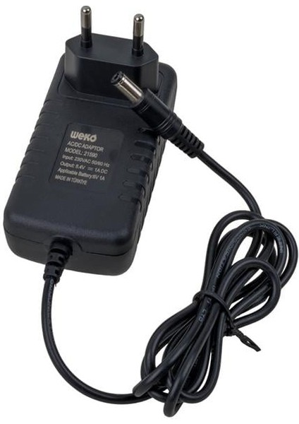 8.4 Volt - 1 Amper 8.4 Watt 5.5*2.5 Uçlu Lityum Pil Ledli Yerli Üretim Şarj Adaptörü modelleri