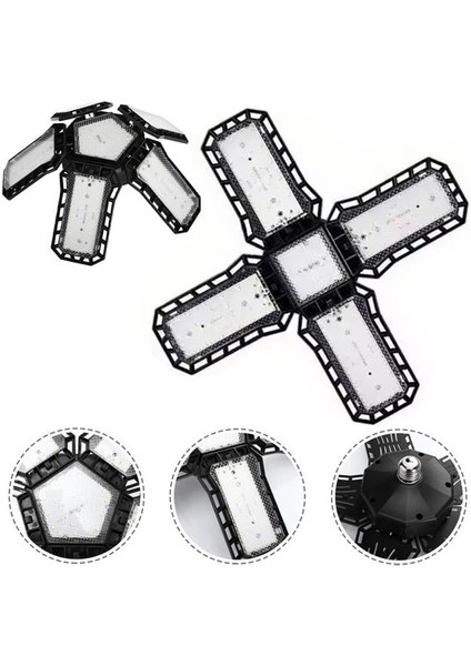 Ayarlanabilir Açılı 4 Kanatlı 108 Smd Ledli Galaxy Projektör Işığı 50W 5500 Lumen E27 32CM Çap