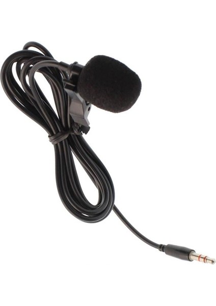 HL-5344 Siyah 3.5 mm 3 Boğumlu Aux Kablolu Yaka ve Youtuber Mikrofonu