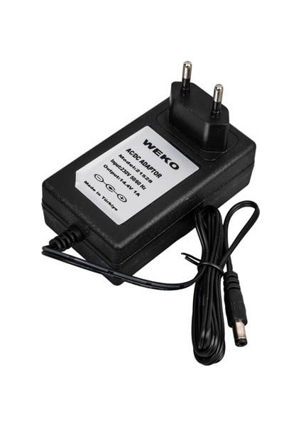 14.4 Volt - 1 Amper 5.5*2.5 Uçlu Plastik Işıklı Kasa Priz Tip Adaptör fiyatları