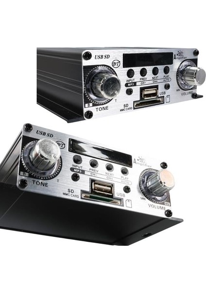 YW-191L 12 Volt 100 Watt Motosiklet Bluetooth Amfi Usb/sd 2 Kanal Pazarcı - Anfi (125X95X40MM) modelleri