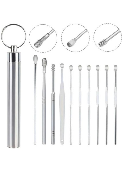 SN-27132 Paslanmaz Çelik 10'lu Kulak Temizleme Seti modelleri