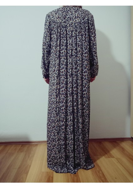 Robadan Uzun Kollu %100 Viskon Basma Çiçekli Anne Elbise, Namaz Elbisesi fiyatları