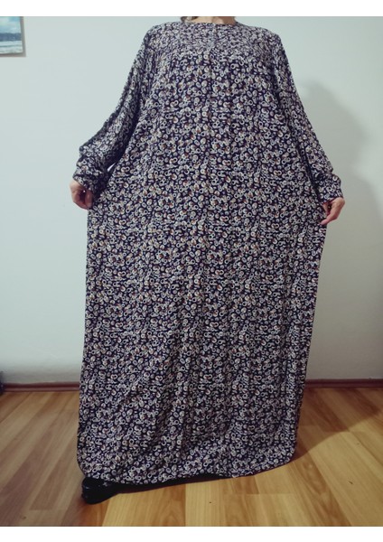 Robadan Uzun Kollu %100 Viskon Basma Çiçekli Anne Elbise, Namaz Elbisesi fırsatları
