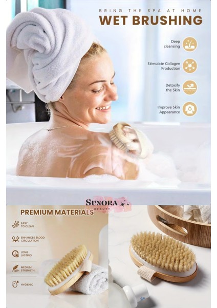 Doğal At Kılı Selülit Fırçası Batık Tüy ve Çatlak Karşıtı