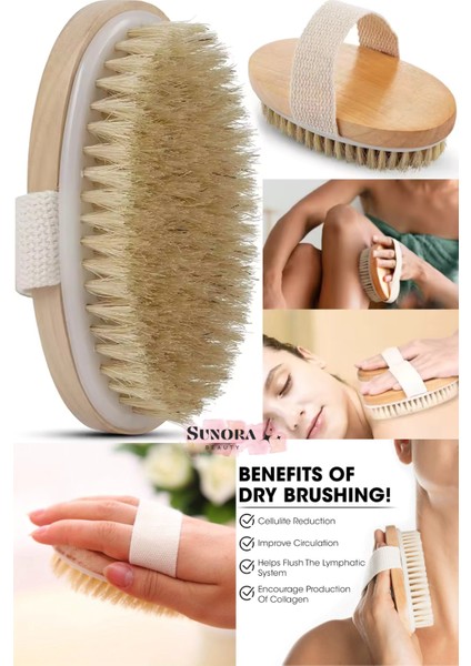 Doğal At Kılı Selülit Fırçası Batık Tüy ve Çatlak Karşıtı