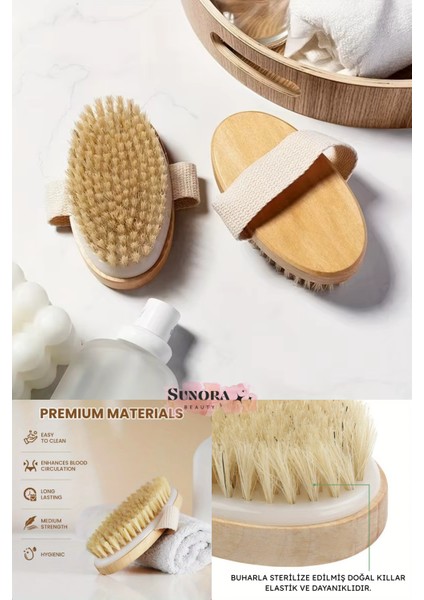 Doğal At Kılı Selülit Fırçası Batık Tüy ve Çatlak Karşıtı