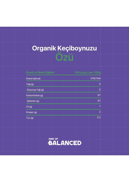 Organik Keçiboynuzu Özü 400 gr (Organik Sertifikalı) modelleri