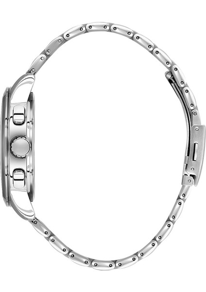 DKE.6.14031.2 Klasik Giyime Uygun Gümüş Siyah Yuvarlak Hafif Kibar Çelik Kordonlu Fonksiyonlu Erkek Kol Saati fırsatları